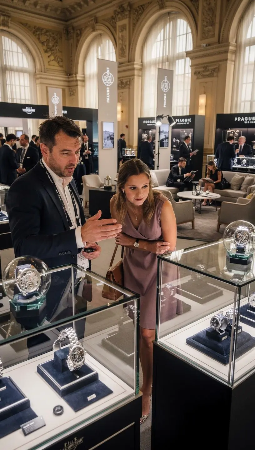 Artisan repairing a vintage watch in a workshop.